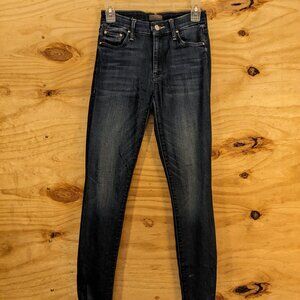 Mother The Looker Tongue And Chic Skinny Jeans Size 25 Mid Rise Dark Wash Denim